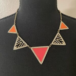 Geometric Pink and Orange Necklace